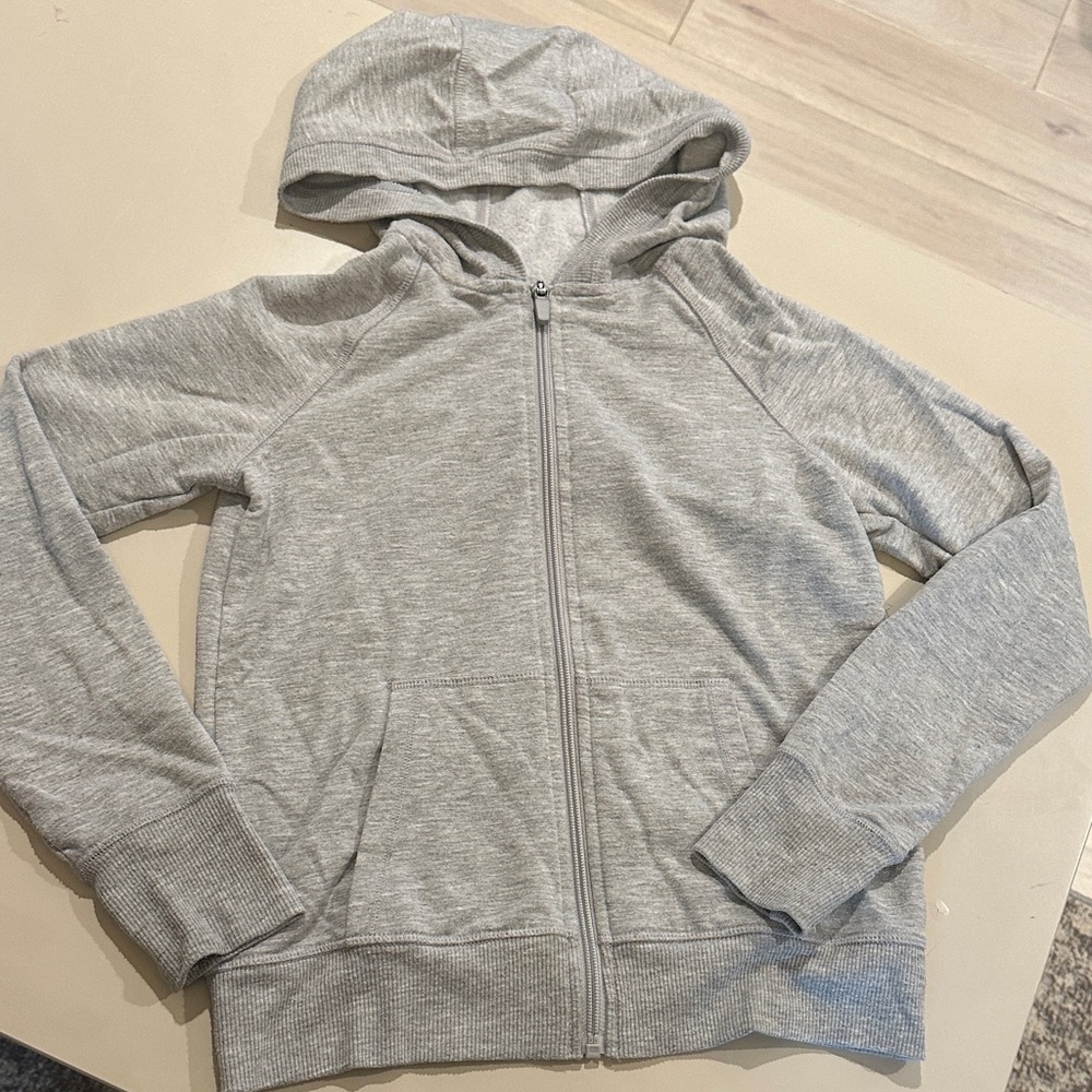 90 Degree By Reflex Light Gray Kids Zip Up Hoodie